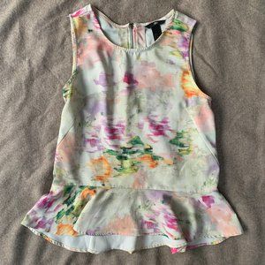 H&M Multicolored Peplum Tank